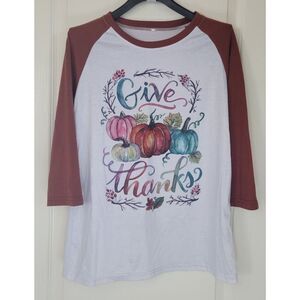 Give Thanks Baseball Fall Style Shirt